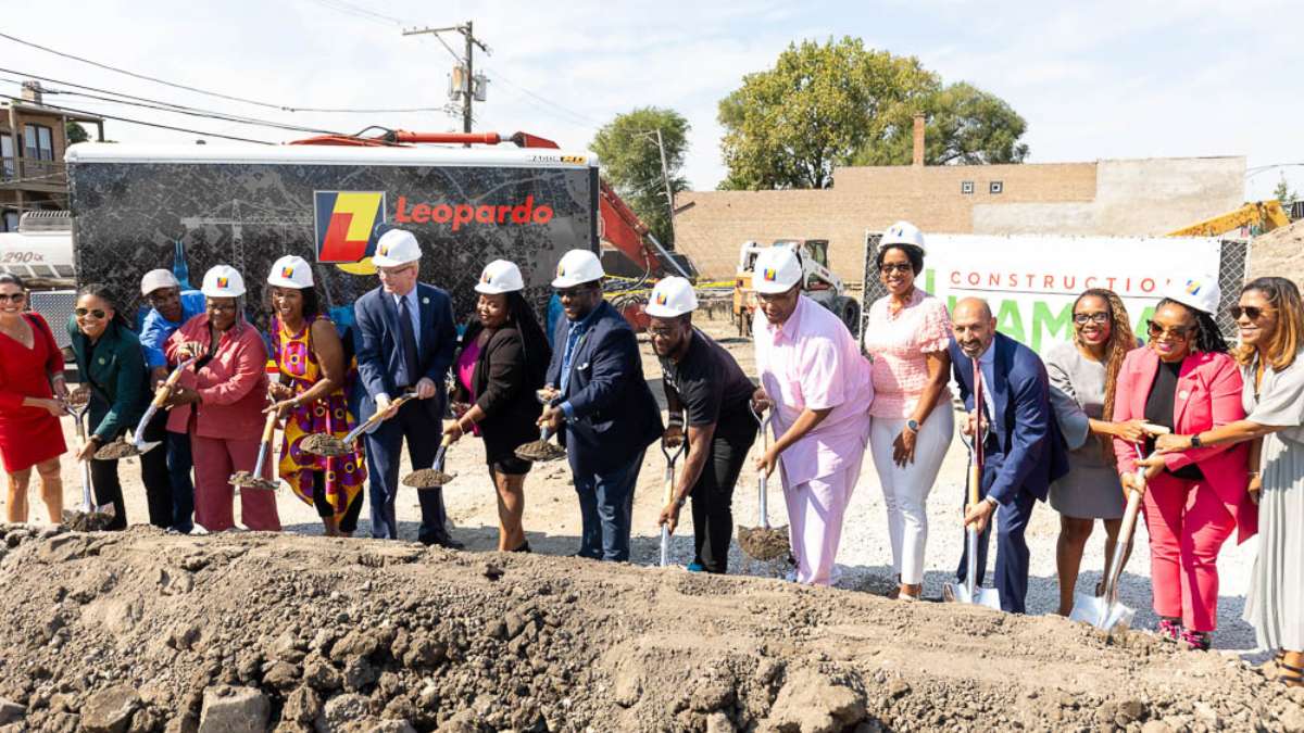 Various project leadership members attending groundbreaking for the Sankofa Wellness Center