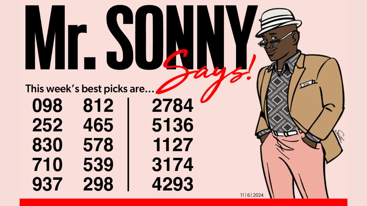 MR. SONNY KNOWS for Nov. 6, 2024