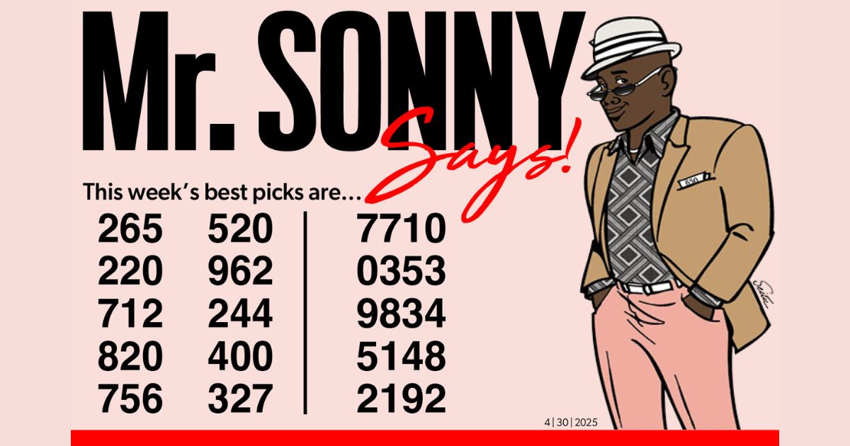 MR SONNY KNOWS for April 30