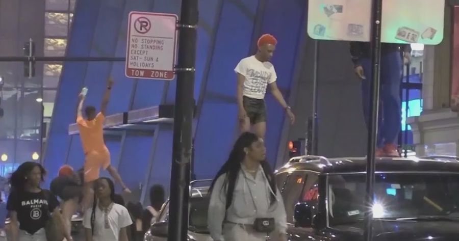 Teen Takeover in downtown Chicago YouTube Screenshot, NewsNation