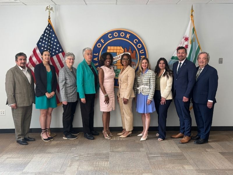 Cook County Commissioners with Cook County Chief Medical Officer Dr. Lauren Smith