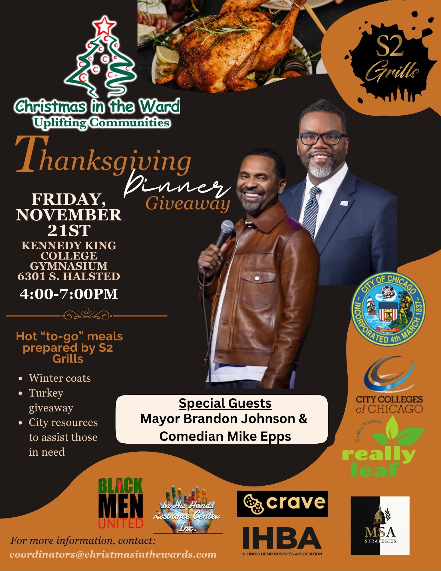 Community Celebration: Mayor Johnson and Mike Epps Take Part in Christmas in the Wards Event at Kennedy-King College