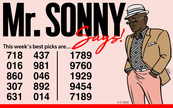 MR SONNY KNOWS for June 3, 2026